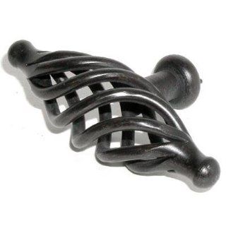 Top Knobs M626   Large Oval Twist Knob 3 1/4   Patina Black   Normandy Collection   Cabinet And Furniture Knobs  