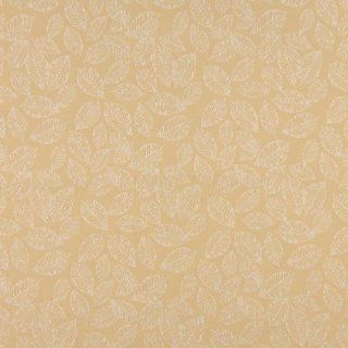 B626 Gold, Floral Leaf Jacquard Woven Upholstery Fabric By The Yard  54" Wide