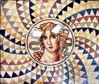 48x56" Medusa Ancient Mosaic Reproduction  Decorative Tiles  
