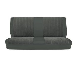 Acme U1001 C628HR Front Charcoal Vinyl Bench Seat Upholstery with Charcoal Regal Velour Pleated Inserts Automotive