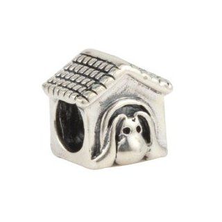 European Charm Sterling Silver Bead Dog House