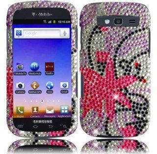 VMG Samsung Galaxy Blaze 4G Gem Bling Design Hard Case Cover   Pink Purple Ab Cell Phones & Accessories