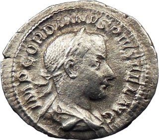 GORDIAN III 240AD Rare Silver Denarius Ancient Roman Coin DIANA LUNA HOPE Symbol 