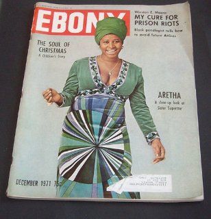 EBONY Magazine December, 1971   Aretha Franklin on cover John H. Johnson Books