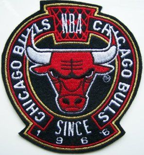 NBA Basketball CHICAGO BULLS Large Crest 4 1/2" Tall Embroidered PATCH 