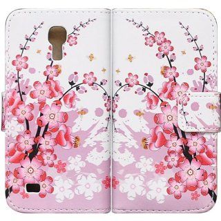 Bfun Packing New Flower Card Slot Wallet Leather Cover Case for Samsung GALAXY S4 Mini i9190 Cell Phones & Accessories