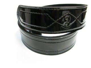 Boston Leather 6521 2 1/4 inch Sam Browne Belt Velcro System Inner and Outer Belt. Size 36 Black Clarino Finish 