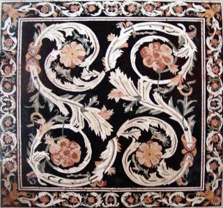 80x80" Masterpiece Flower Mosaic Rug Style Floor Tile  Decorative Tiles  