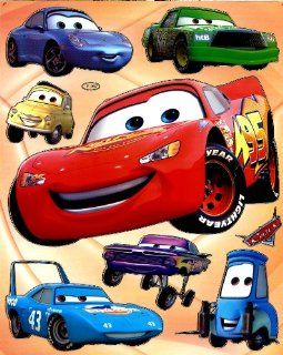 Cars Lightning McQueen RACE CAR in Disney Pixar Movie Sticker Sheet F057 