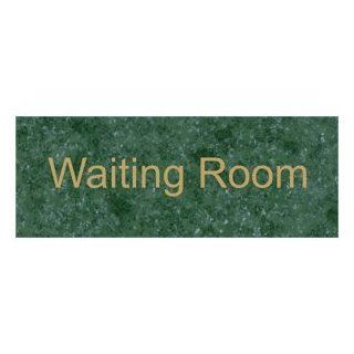 Waiting Room Gold on Verde Engraved Sign EGRE 640 GLDonVerde Room Name  Business And Store Signs 