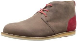 J. Shoes Men's Realm Chukka Boot, Chocolate/Red, 8 M US Shoes