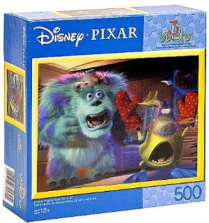 Disney Monsters Inc, 3 D Visions Lenticular Puzzle   500 Pieces Toys & Games