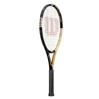 Wilson Blade Hybrid Strung Adult Recreational Tennis Racket (Black/Gold, 4 1/2)  Sports & Outdoors