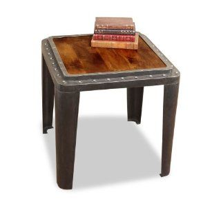 Taloro Industrial Antique Side End Table  