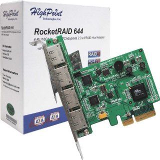 HighPoint RocketRAID 644 4 eSATA Port PCI Express 2.0 x4 SATA 6Gb/s RAID Controller Electronics