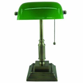Normande Lighting AM3 624A Compact Fluorescent Banker's Lamp   Table Lamps  