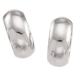 Jewelplus Hinged Earring 14K White 12.75 Mm Pair Jewelry