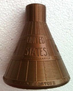 1960's MERCURY Astronaut Space Capsule COIN BANK Stamped "JOHN GLENN CONCORD OHIO" Toys & Games