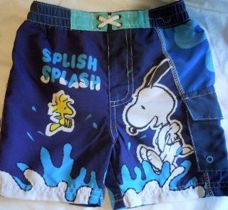 Peanuts Baby Snoopy & Woodstock Swim Trunks Suit 18 months Boy Infant And Toddler Bodysuits Clothing