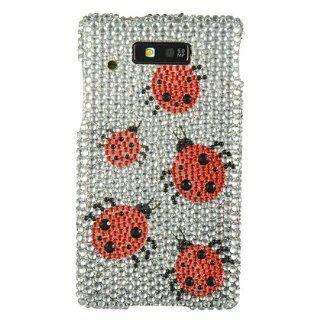 LADY BUGS Hard Plastic Bling Rhinestone Case for Motorola Triumph [In Twisted Tech Retail Packaging] Cell Phones & Accessories