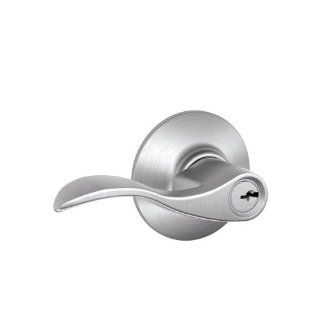 Schlage F51ACC626 Accent Keyed Entry Lever, Satin Chrome   Door Levers  