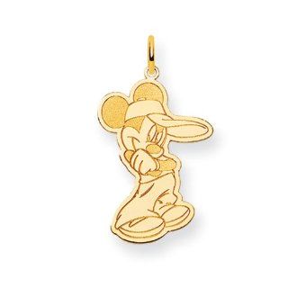 Disney's Mickey Mouse Pendant in 14 Karat Gold Jewelry