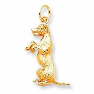 10K Gold DOG CHARM Pendants Jewelry