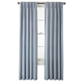 ROYAL VELVET Supreme Pinch Pleat/Back Tab Thermal Curtain Panel, Blue