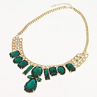 1 Pc New on Sale Crystal Green / Red Beads 2 Options Charming Bib Necklace A1527 Good Gift for Good Dear Pendants Jewelry