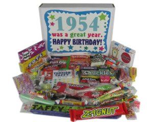 '50s Retro Candy Decade 60th Birthday Gift Box   Nostalgic Candy 1954  Gourmet Candy Gifts  Grocery & Gourmet Food