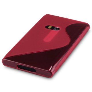NOKIA N9 "S" CURVED GEL SKIN CASE   RED, WITH QUBITS BRANDED MICROFIBER CLEANING CLOTH Cell Phones & Accessories