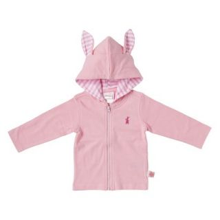 Peter Rabbit Newborn Girls Bunny Ear Hoodie   Pink 18 M