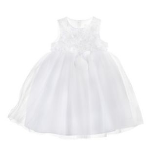 Tevolio Infant Toddler Girls Sleeveless Ballerina Dress   White 12 M