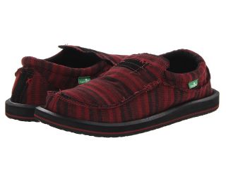 Sanuk Kyoto Stripes Mens Slip on Shoes (Red)