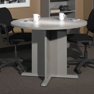 Bush 3.5 Round Conference Table TB14542A Finish Pewter with Graphite Base