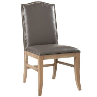 Sunpan Maison Leather Reclaimed Leg Dining Chairs (set Of 2)