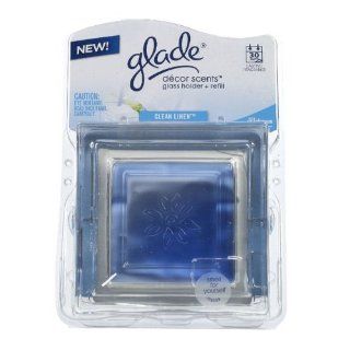 Glade Dcor Scents Glass Holder, Clean Linen, Size 8   Housewares