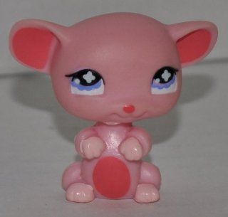 Mouse #633 (Pink, Purple Eyes) Littlest Pet Shop (Retired) Collector Toy   LPS Collectible Replacement Single Figure   Loose (OOP Out of Package & Print) 