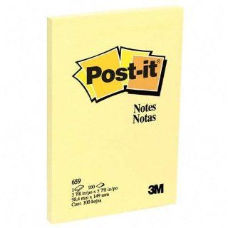Post it Notes, Original Pad, 4"X6", Canary Yellow, 12 Pads/Pack MMM659YW  Sticky Note Pads 