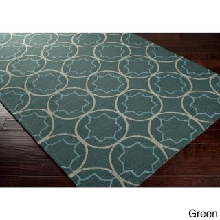 Hand hooked Dolly Contemporary Geometric Indoor/ Outdoor Area Rug (2 X 3)