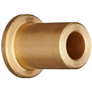 Bunting Bearings CFM006010016 Cast Bronze C93200 SAE 660 Flanged Sleeve Bearings, 6mm Bore x 10mm OD x 16mm Length   14mm Flange OD x 2mm Flange Thick