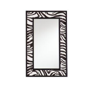 SEI Boswell Zebra Animal Print Decorative Mirror   Wall Mounted Mirrors