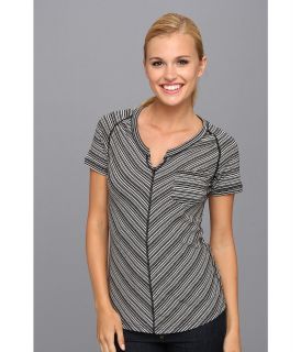 ExOfficio Go To Pocket Stripe S/S Womens T Shirt (Black)