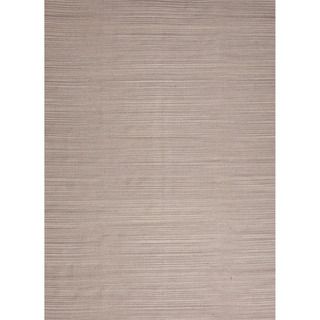 Handmade Flat Weave Solid Pattern Gray/ Black Rug (2 X 3)