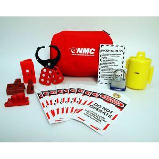 Nmc Electrical Lockout Pouch Kit   8X6x7