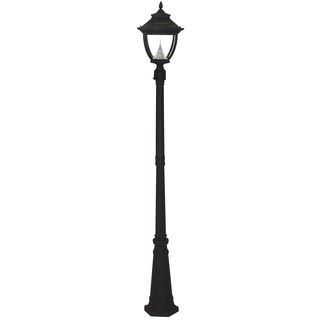 Gama Sonic Gs 104s Pagoda Black Post Solar Lamp With 8 Bright white Leds