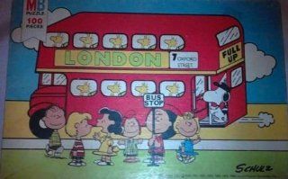 Peanuts "All Aboard the London Bus" 100 Piece Puzzle 1978 Toys & Games