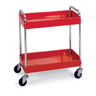 Relius Solutions Tray Shelf Steel Carts   Chrome Handles And Posts