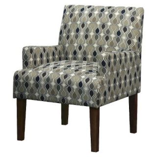 Skyline Upholstered Chair Mid Century Modern Arm Chair   Neutral Mini Ogee