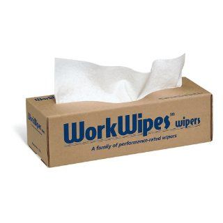 New Pig WIP663 WorkWipes Series 60 Polypropylene/Cellulose Fiber Wiper, 12" Length x 8" Width, White (Case of 990) Science Lab Disposable Wipes